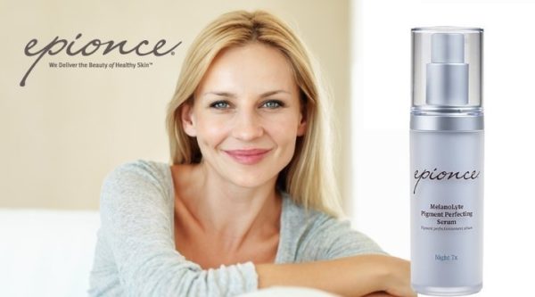 A lady with Epionce product