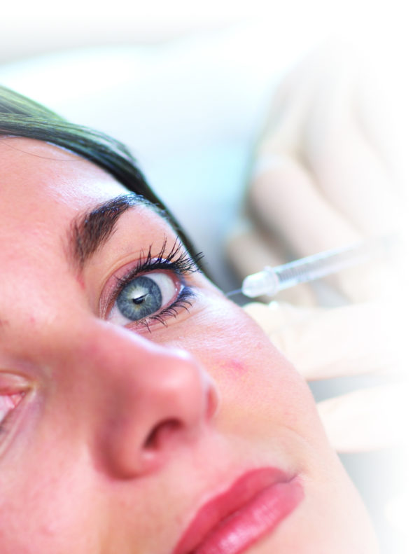 A lady receiving Botox